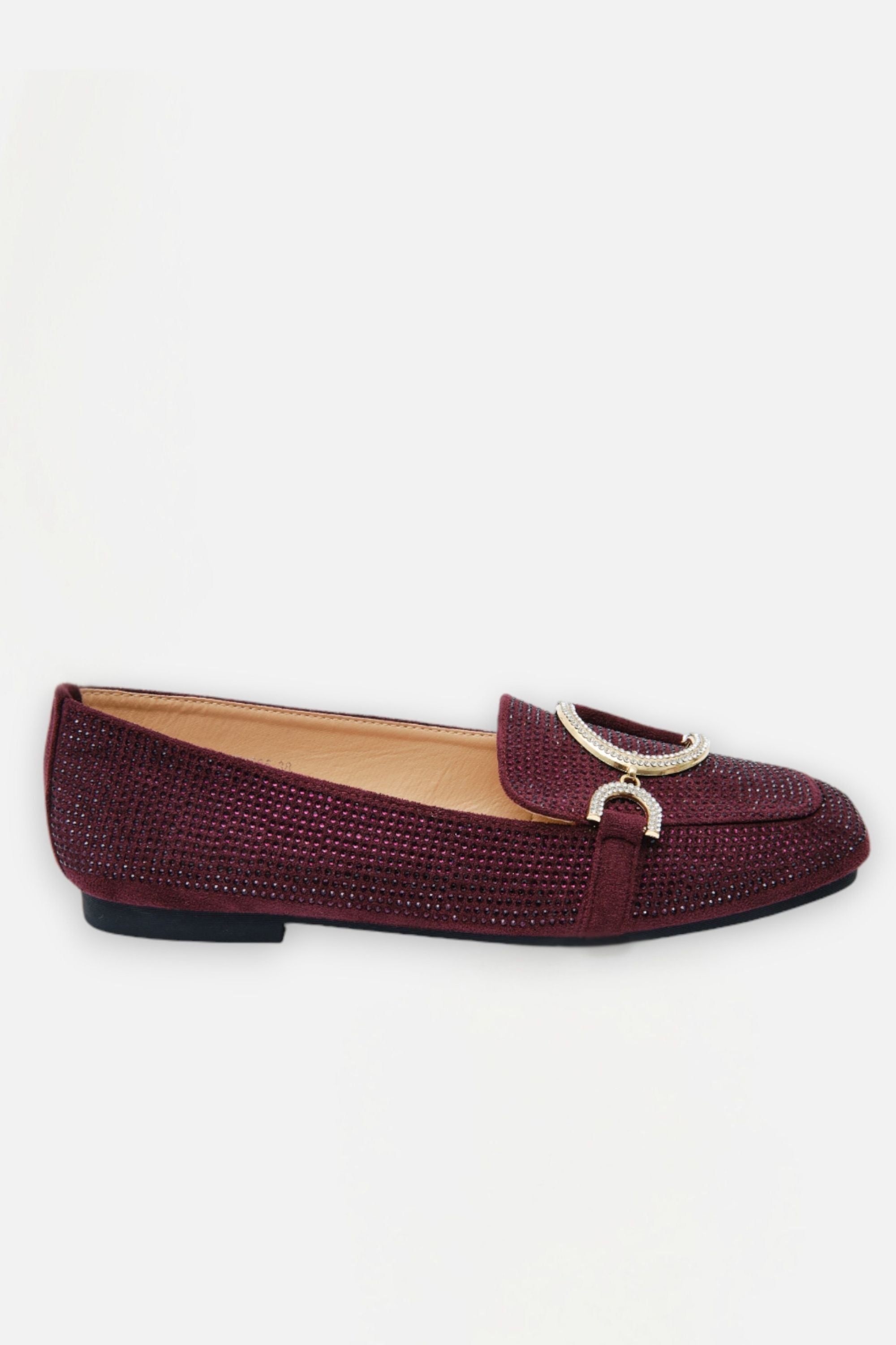 Crystal Imperial Suede Loafers Limited Edition Burgundy, showcasing faux Suede