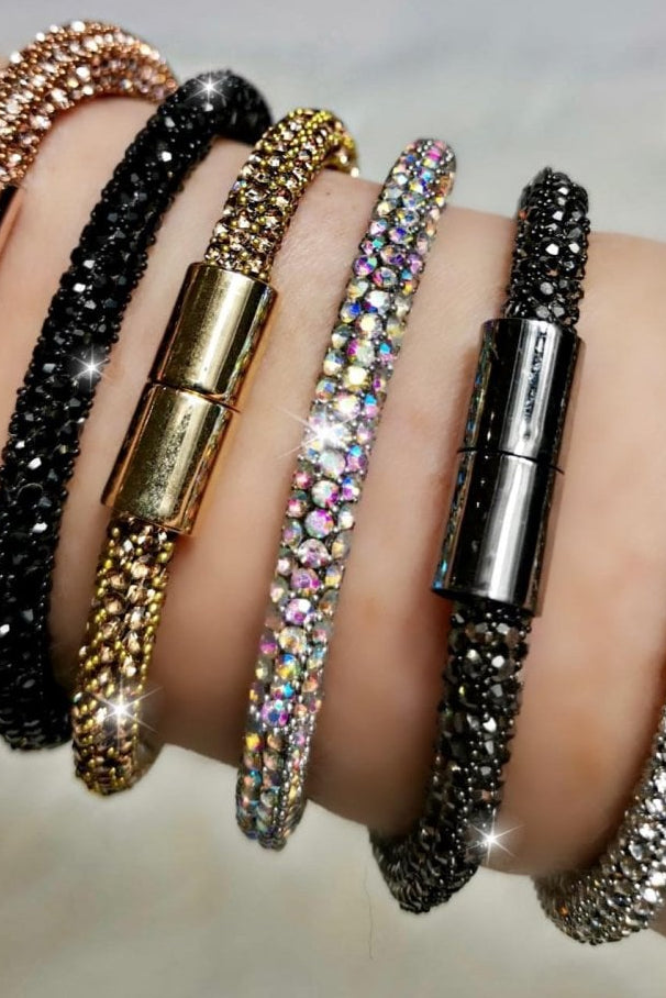 Crystal Flexi Magnetic Dazzle Bracelet, showcasing magnet Fastening