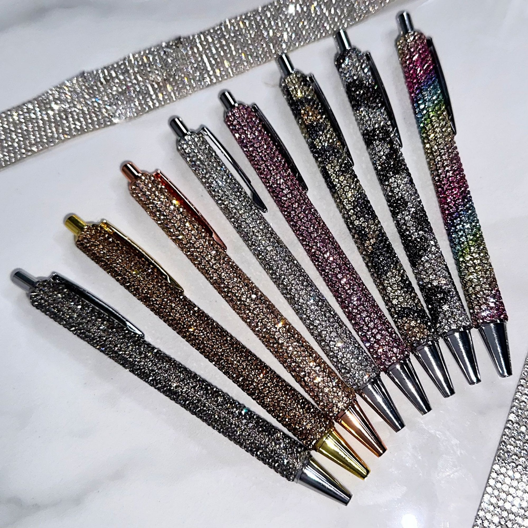 Crystal Ballpoint Pen, capturing bright Coloured Crystal Full Body Pens