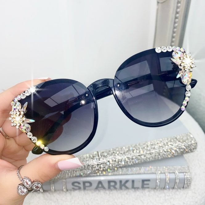 Crystal Sparkle Sunglasses Black