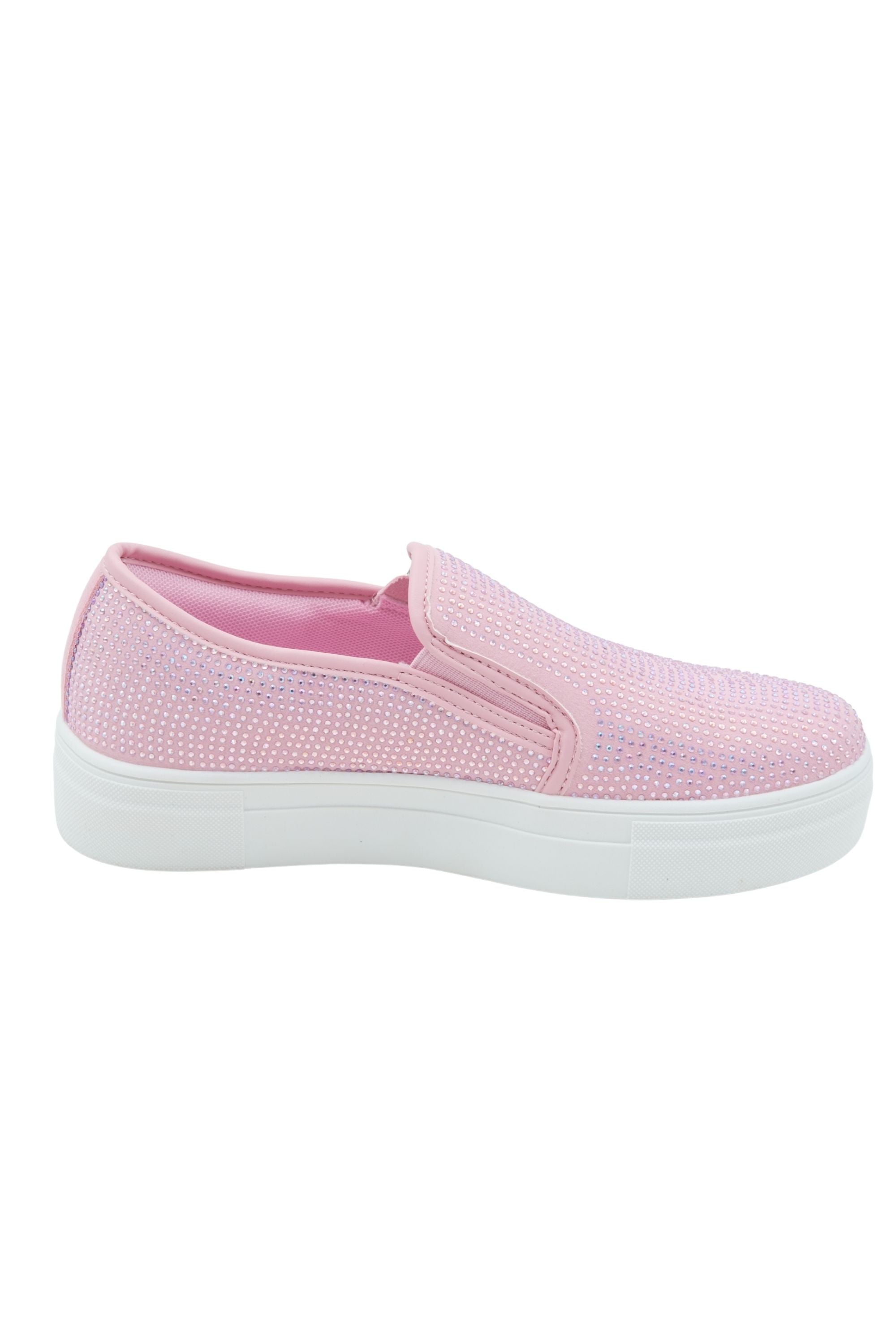 Crystal Deluxe Zip Pumps Limited Edition Trainers Pink, shown from another angle