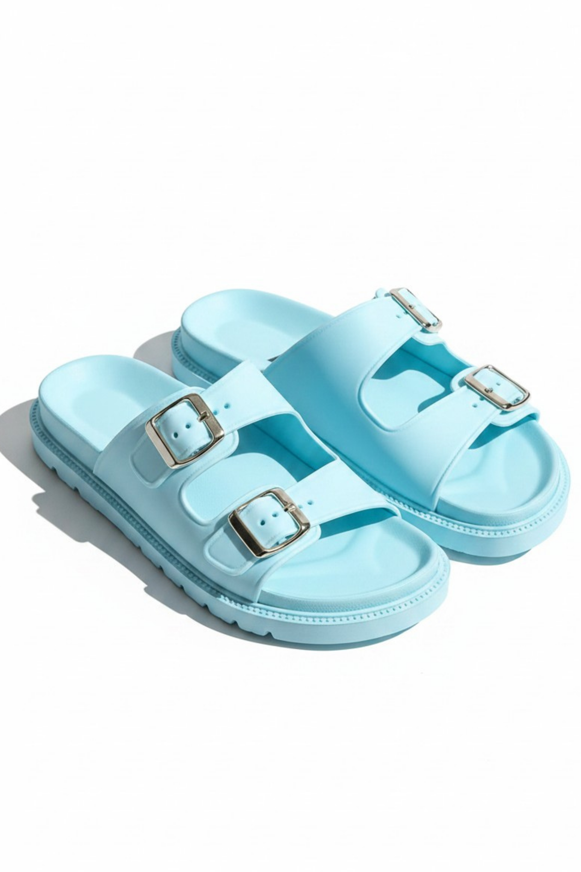 Comfort Everyday Off-Duty Buckle Sliders Blue