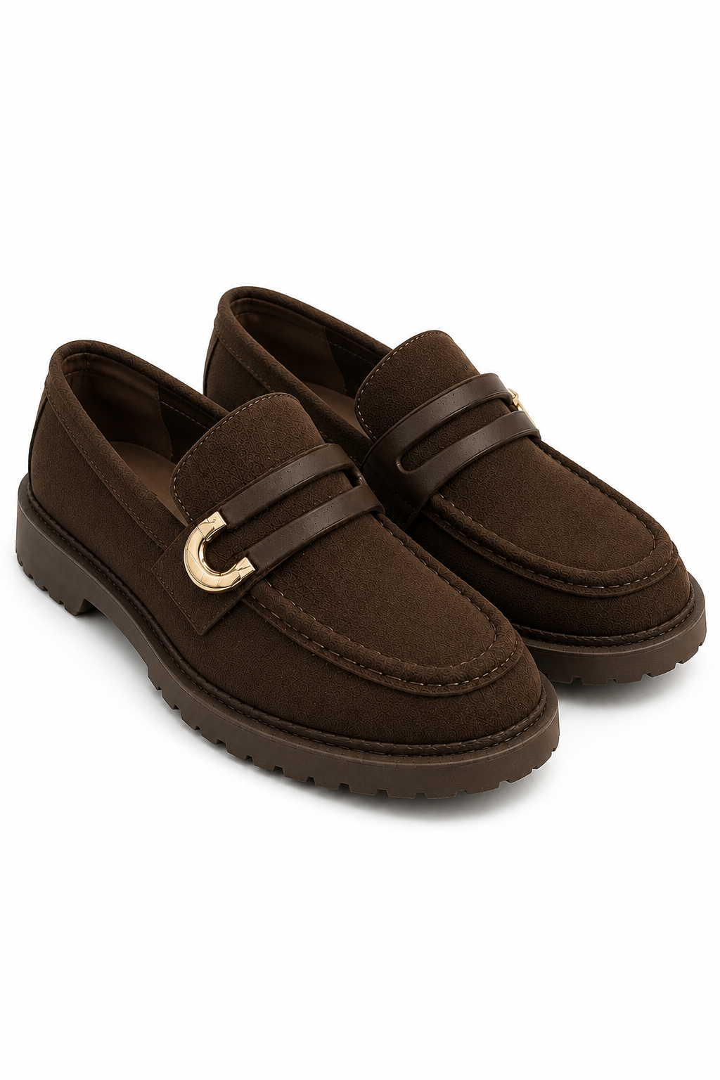 Comfort Darcy Buckle Everyday Chunky Loafers Brown
