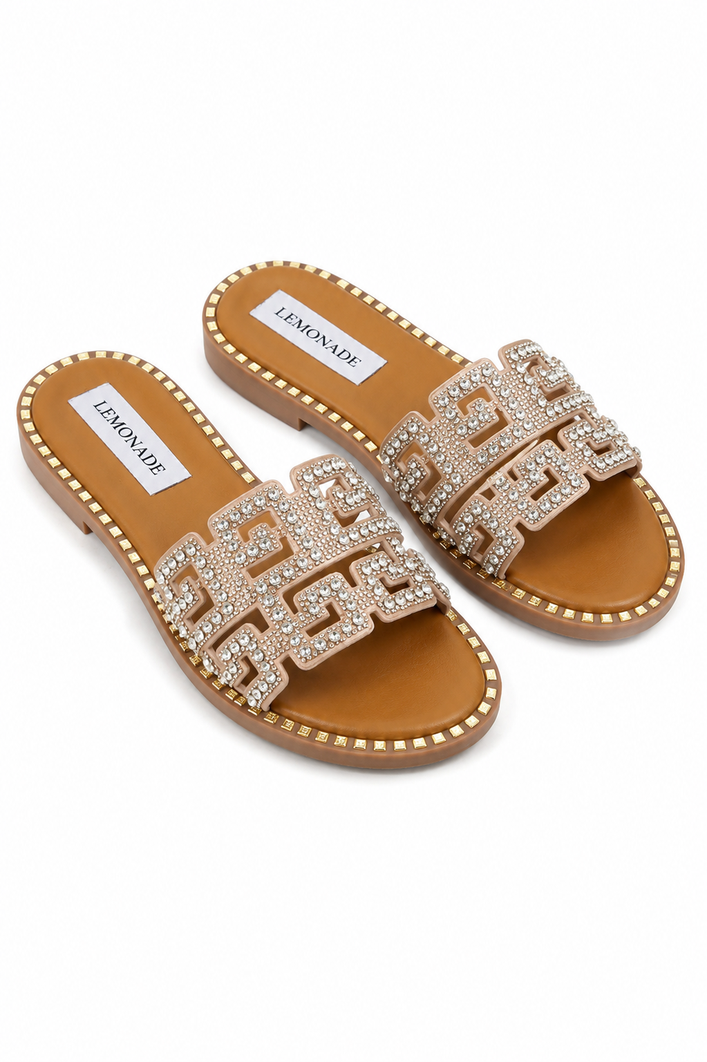 Crystal Athena Geometric Sliders Pink