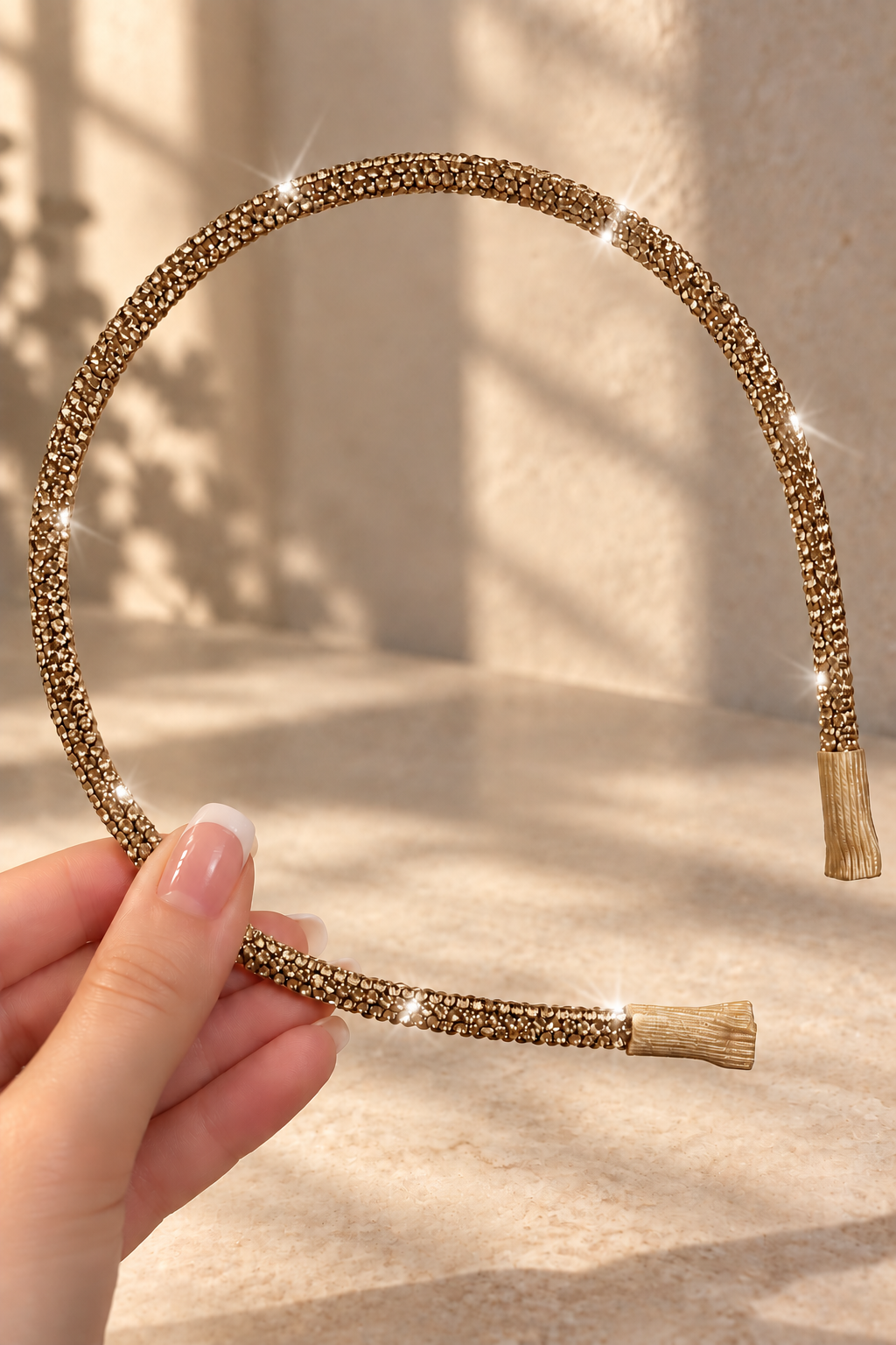 Crystal Dazzle Headband Gold