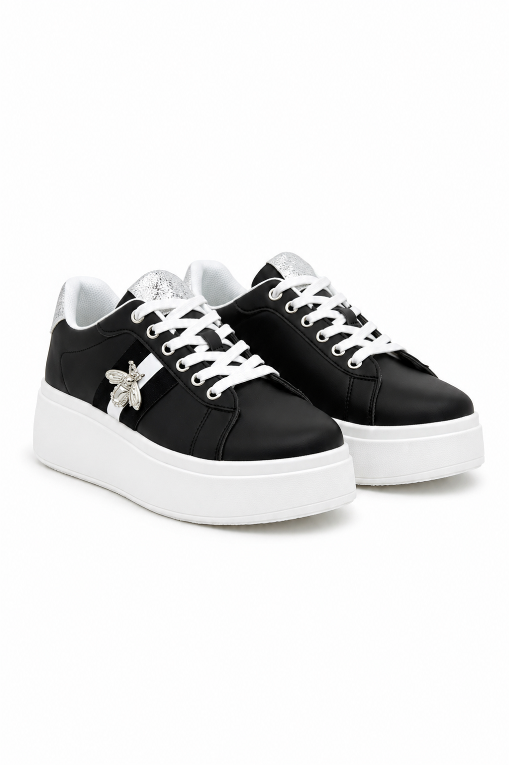 Crystal Deluxe Queen Bee Chunky Trainers Black