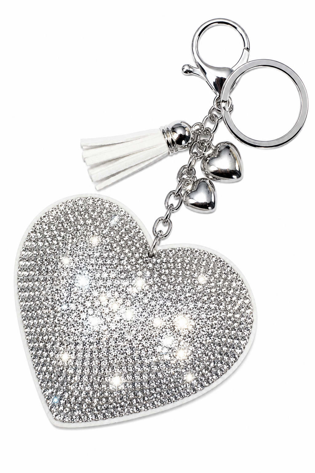 Crystal Padded Heart Keyring
