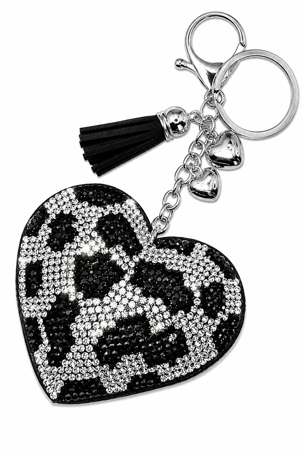Crystal Padded Heart Keyring
