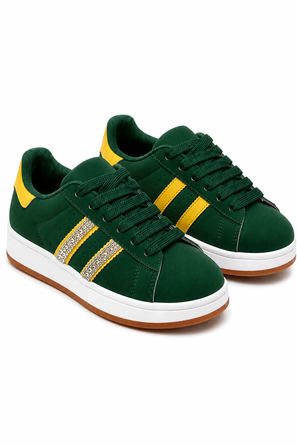 Crystal Stripe Trainers Limited Edition Green