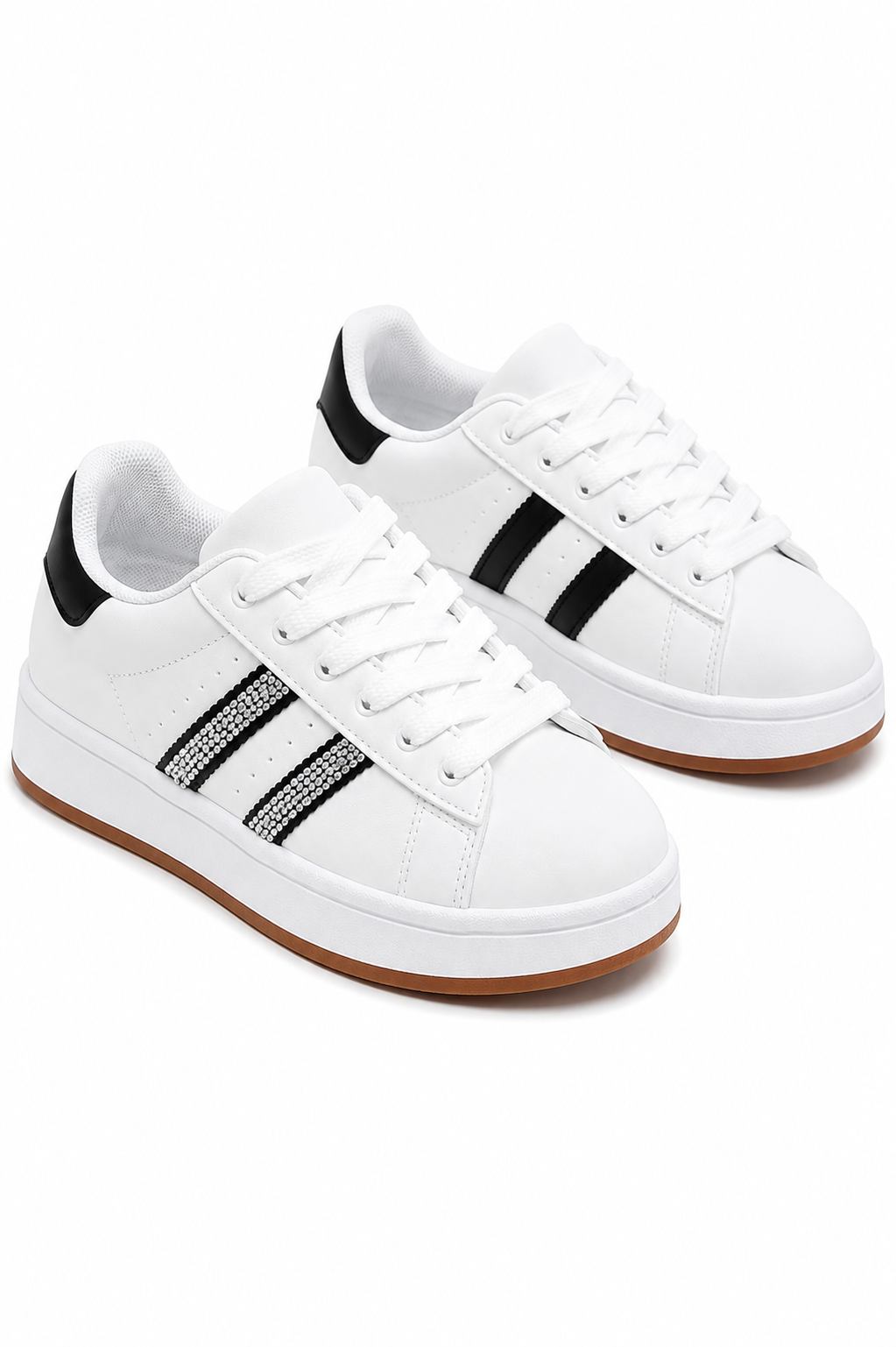 Crystal Stripe Trainers Limited Edition White