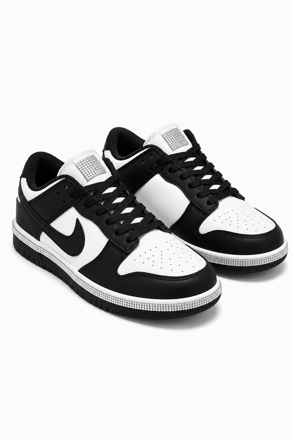 Crystal Trim Sporty Trainers Slimline Edition Black