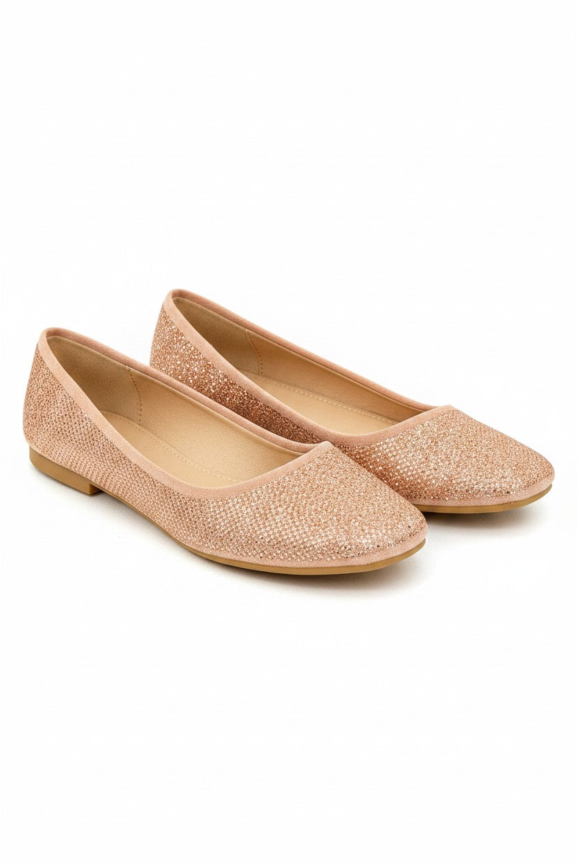 Crystal Twinkle Dolly Shoes Pink