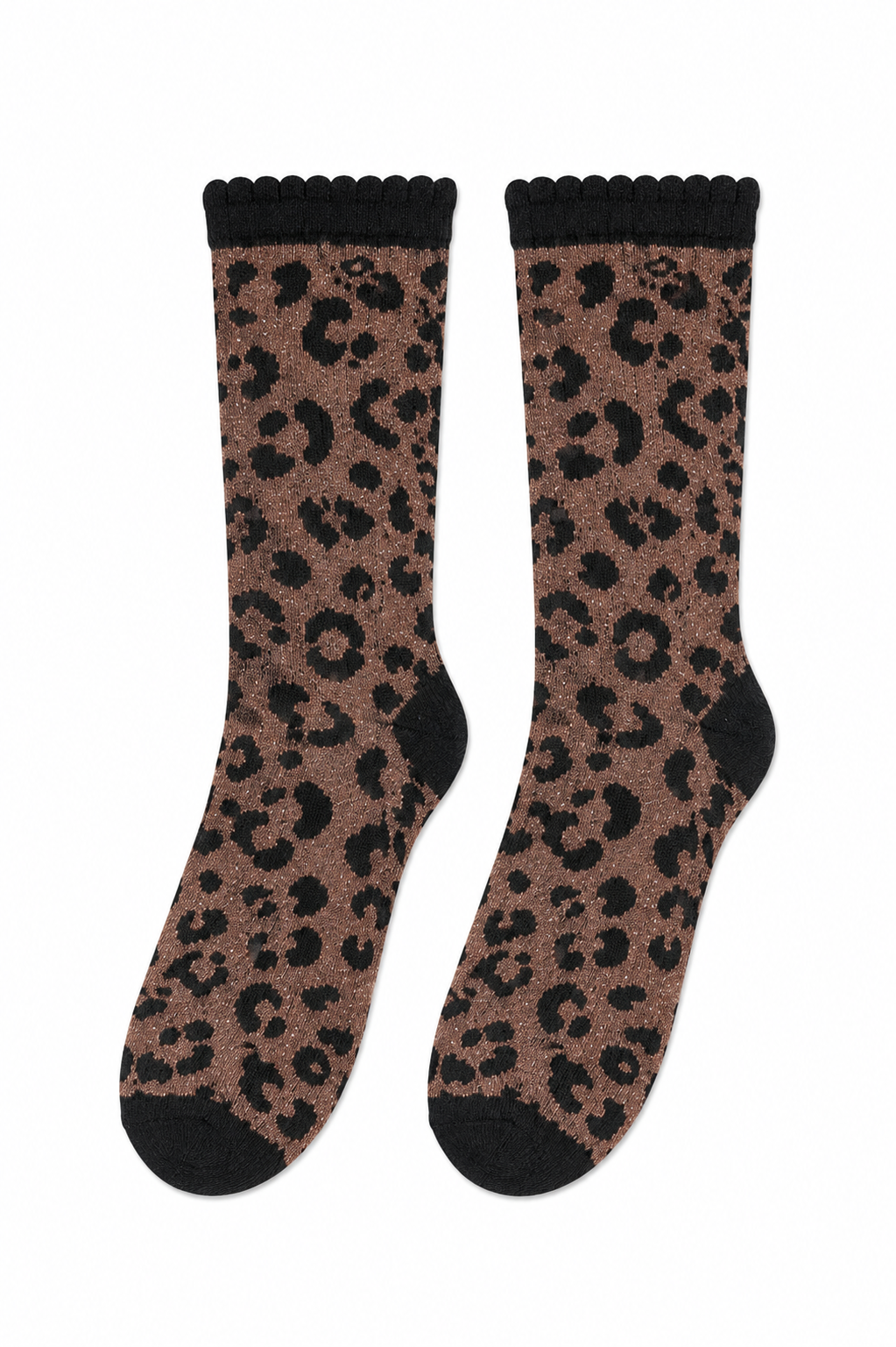 Sparkly Glitter Cotton Soft Socks Limited Edition Leopard