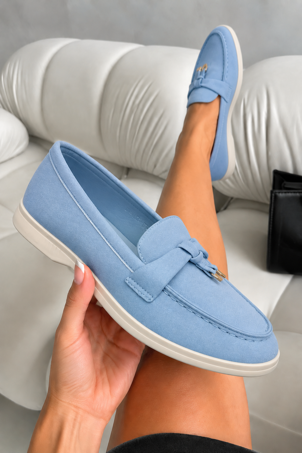 Velvet Crush Refined Ease Slip-On Loafers Blue