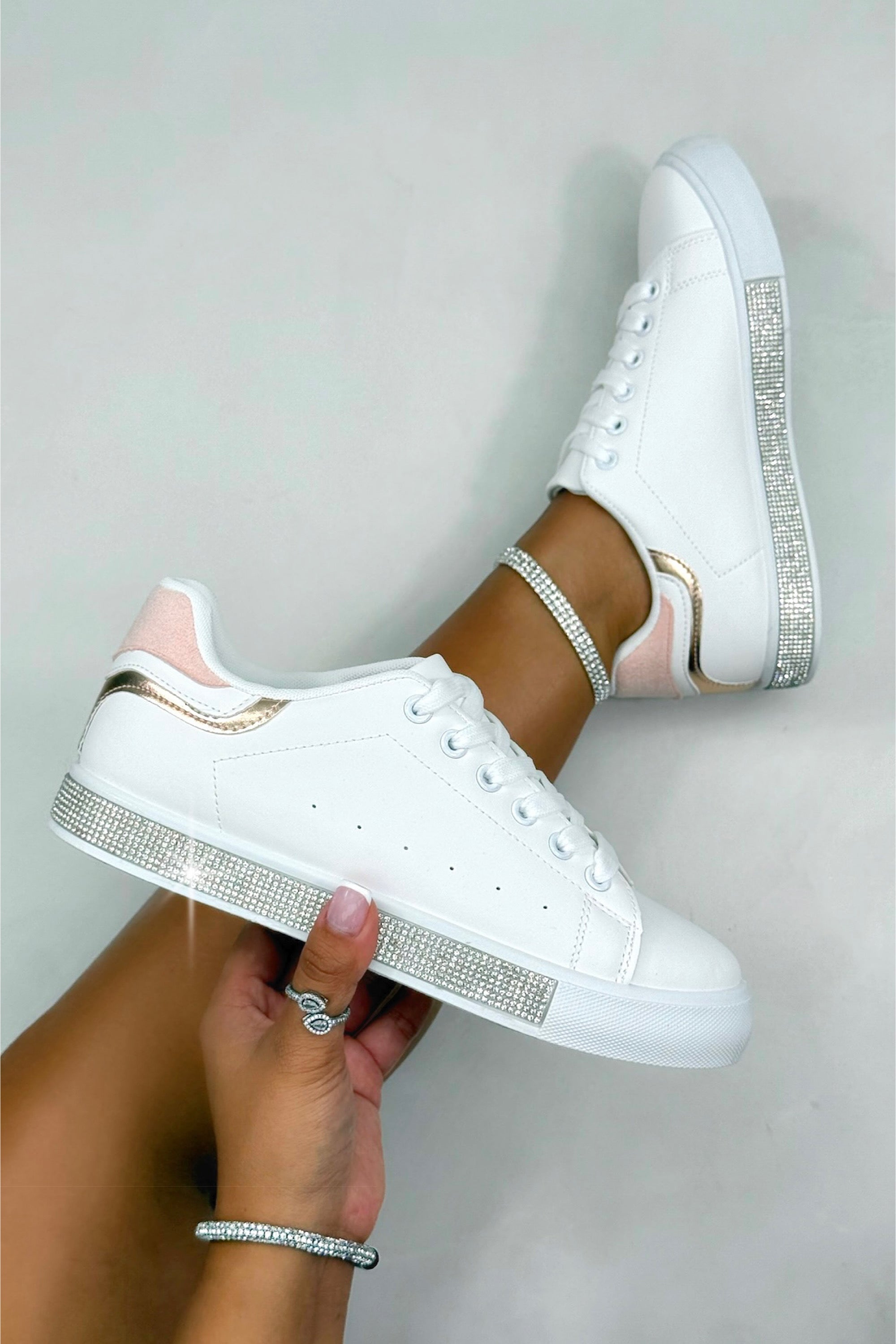 Crystal Deluxe Trim Trainers Special Edition Pink