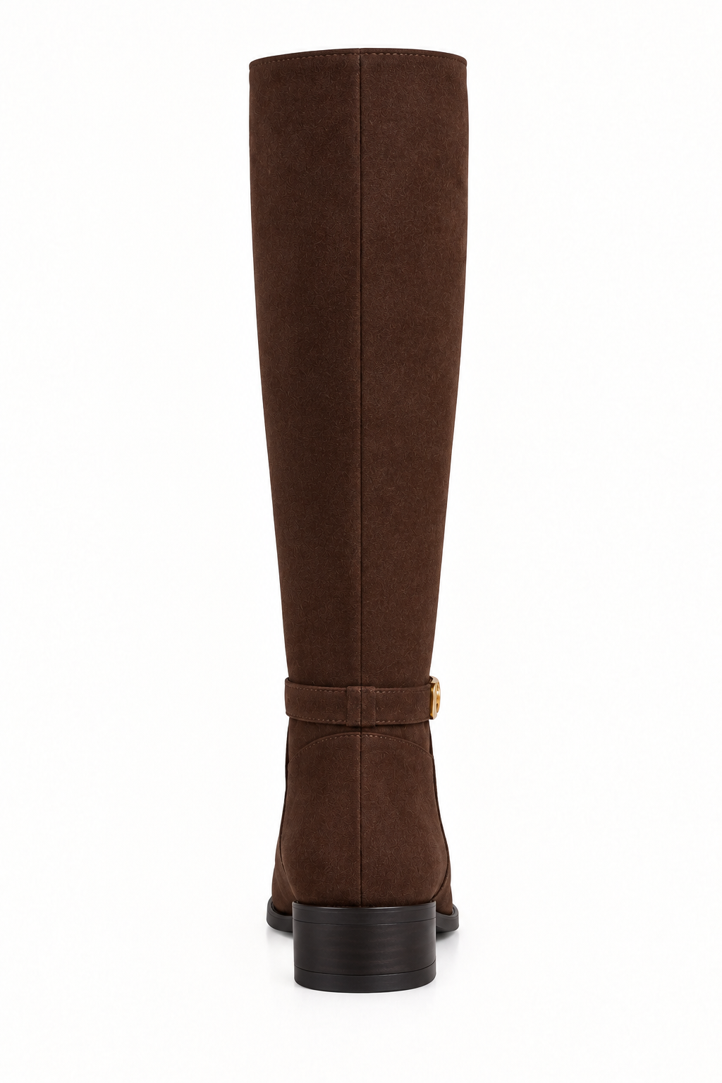 Mayfair Luxe Iconic Buckle Faux Suede Boots Brown