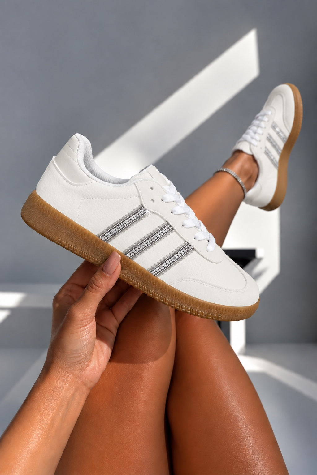 Crystal Stripe Simba Trainers Limited Edition Nude