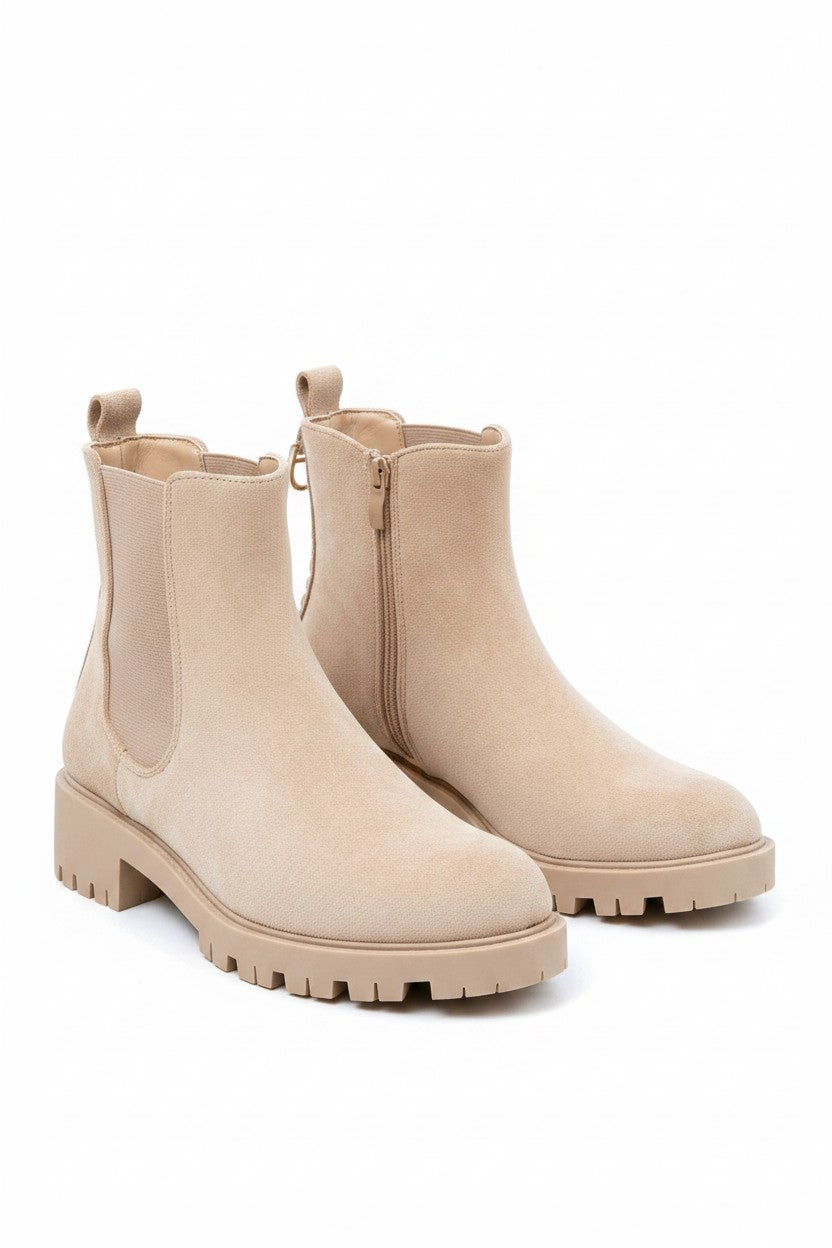 Sparkly Chainstorm Boots Nude