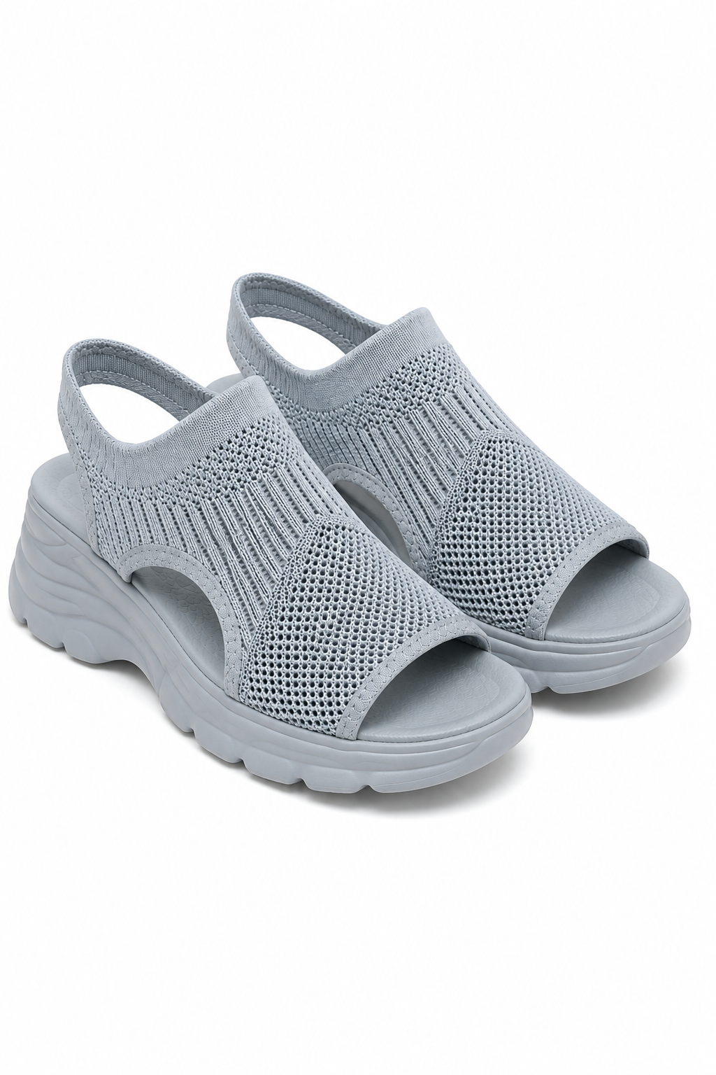 Sparkly Stretch Sock Sandals Grey