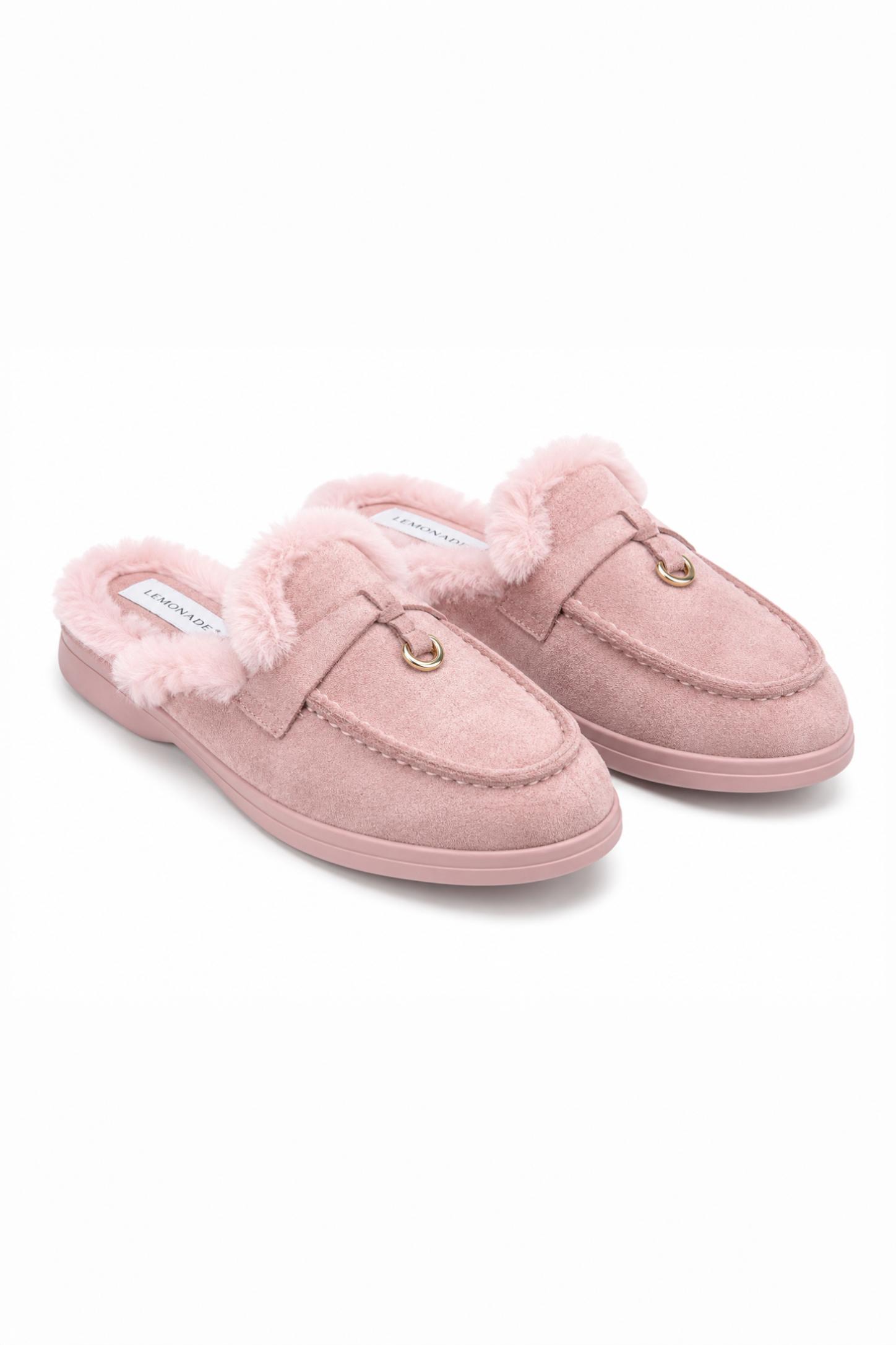 Velvet Crush Slip On Clog Mules Pink