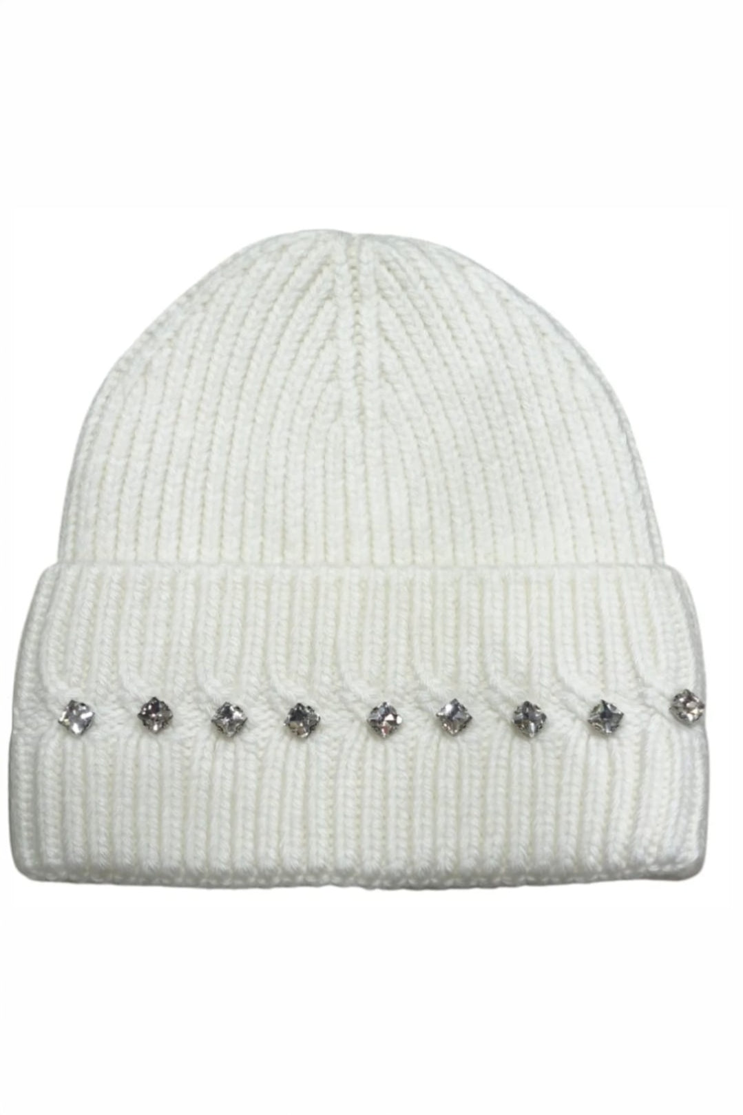 Marnie Wool Blend Sparkly Beanie & Gloves Set White