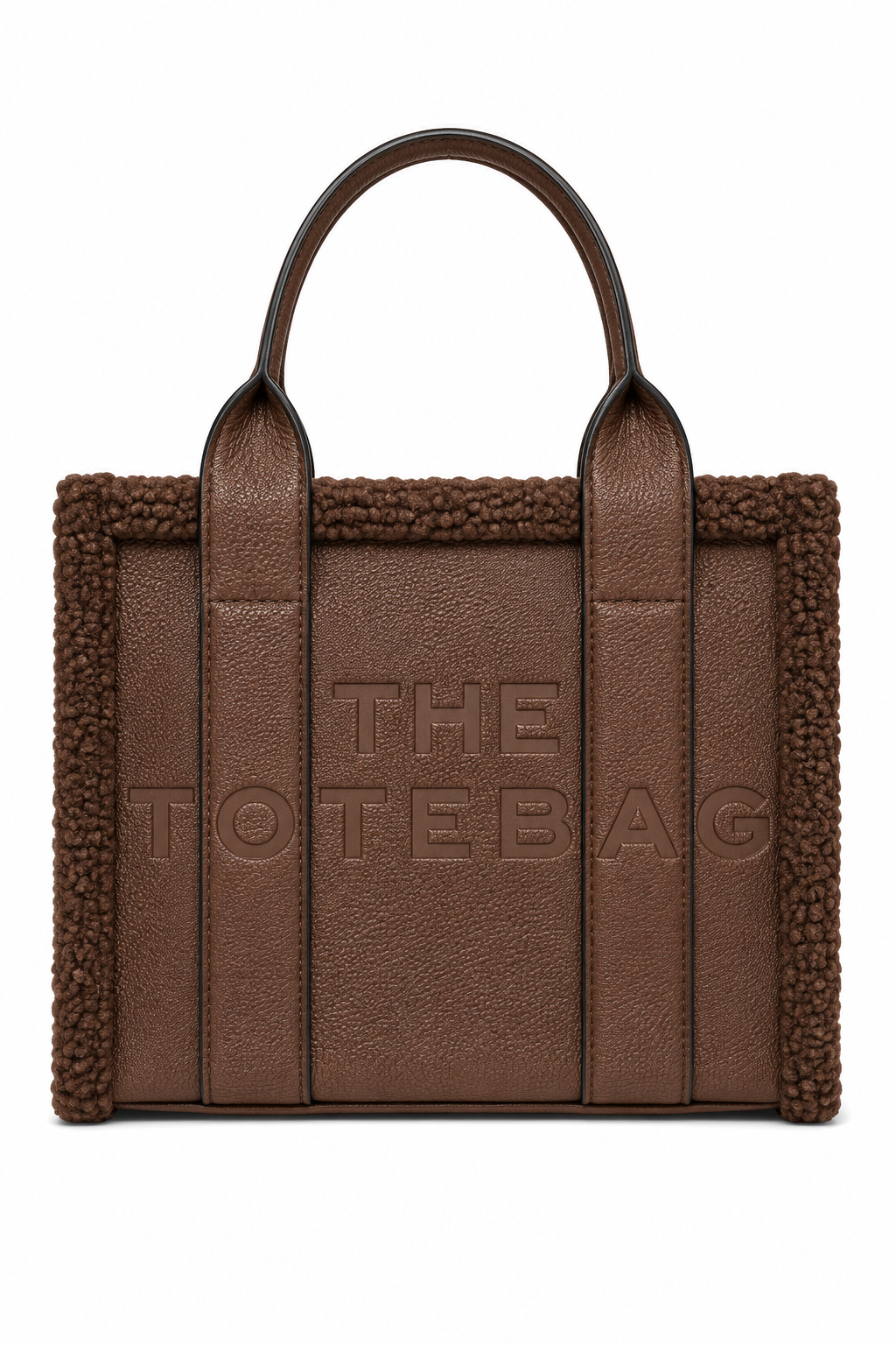 Winter Crush Medium Sherpa Handbag Brown