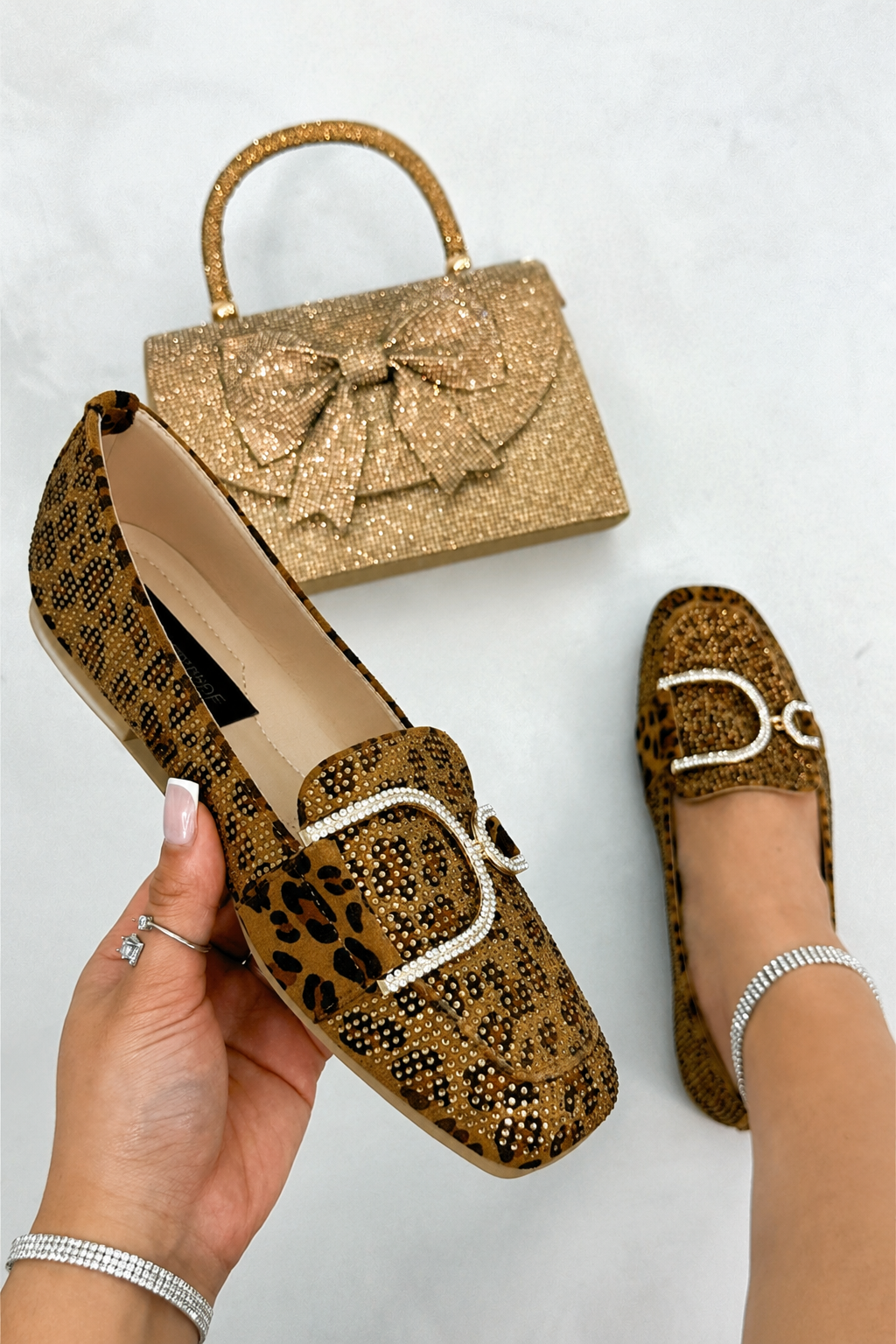 Crystal Imperial Suede Loafers Limited Edition Leopard featuring slip on Loafers