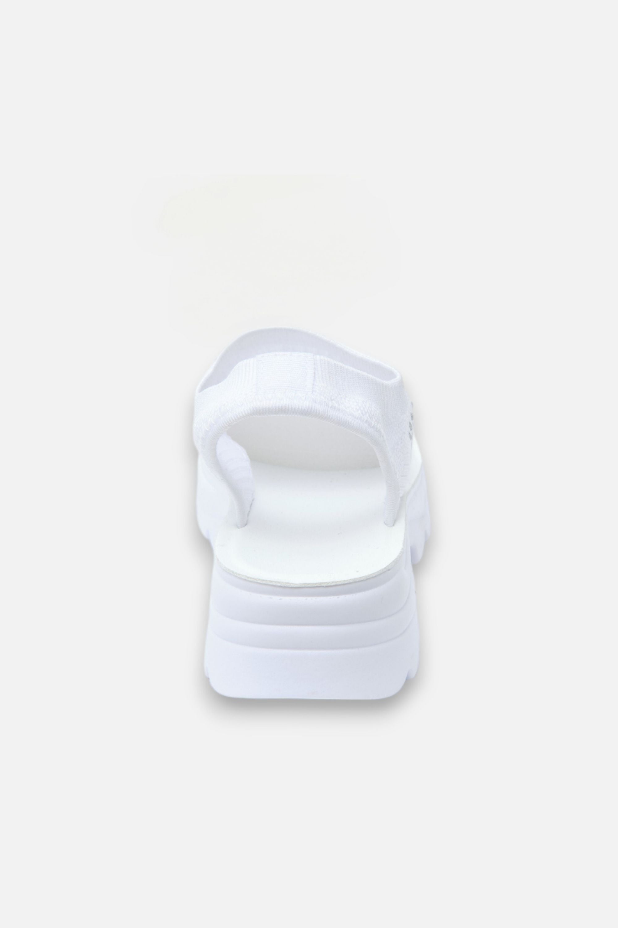 Sparkly Stretch Sock Sandals White, featuring chunky platform sole