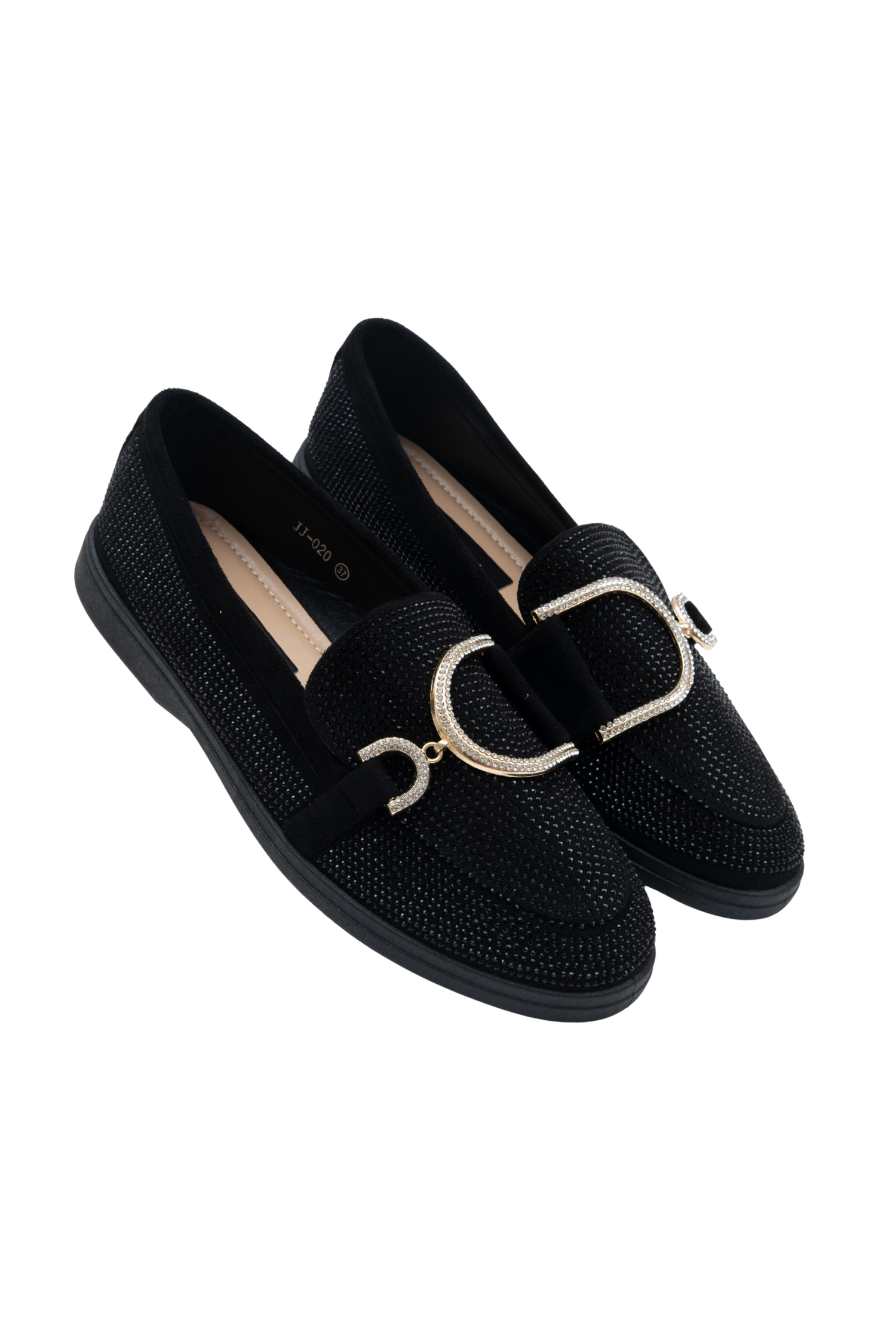 Crystal Imperial Glow Loafers Black, featuring soft comfort padded insole