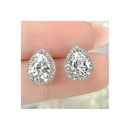 Crystal Teardrop Stud Earrings Silver, capturing also available in silver, rose gold and gold