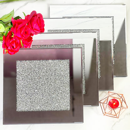 Crushed Ice Coasters Silver, featuring crushed Ice Centre