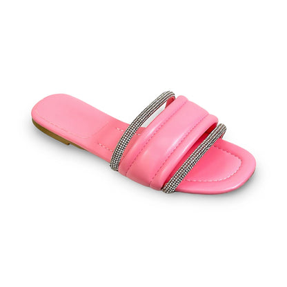Crystal Chic Sliders Pink, with a closer look at the design details
