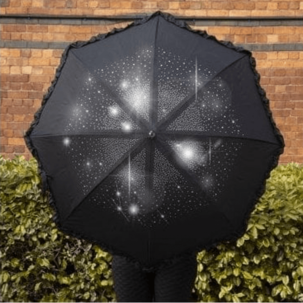 Bling Crystal Umbrella Black featuring l:90CM D:90CM