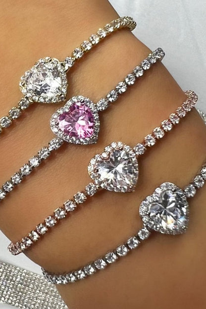 Crystal Hearts Desire Bracelet designed with crystal Embellished