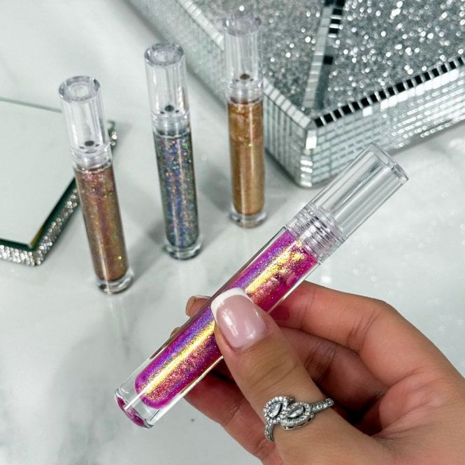 Sparkle Lip Gloss Set of 4, capturing dolly Nude - A wearable nude with fine sparkle for everyday polish