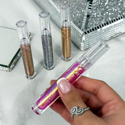 Sparkle Lip Gloss Set of 4, capturing dolly Nude - A wearable nude with fine sparkle for everyday polish