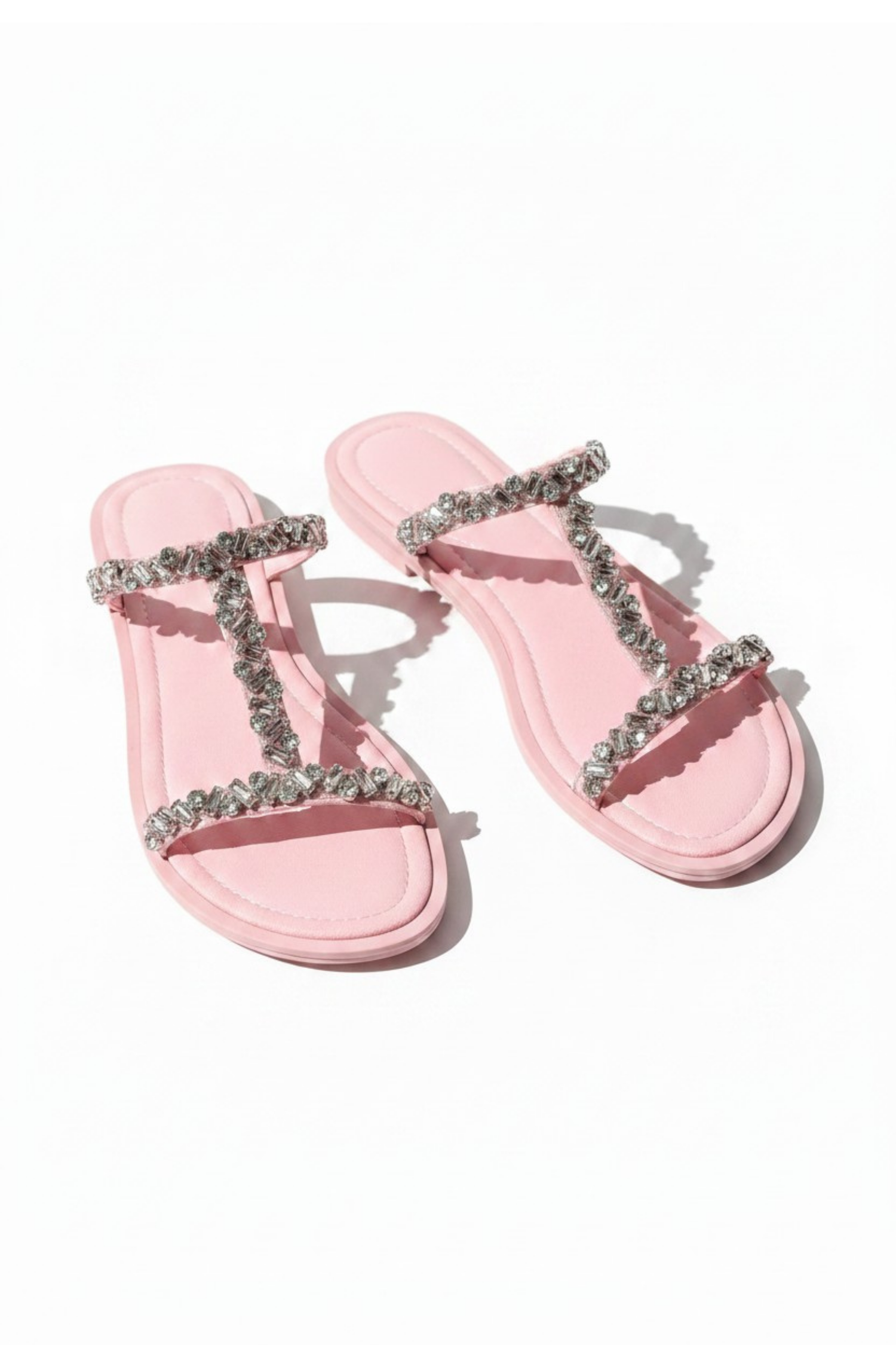 Crystal Enchanted Daydream T-Bar Sandals Pink