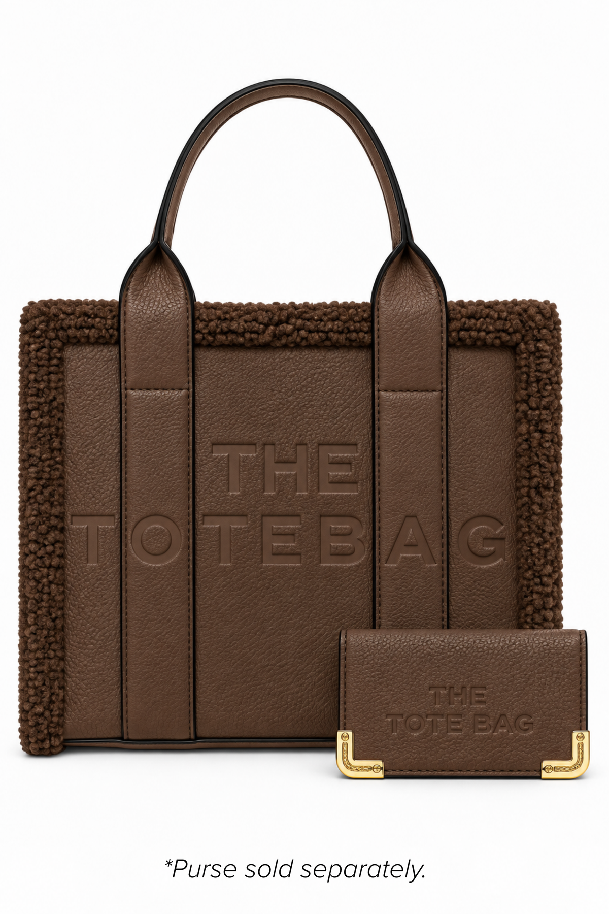 Winter Crush Medium Sherpa Handbag Brown