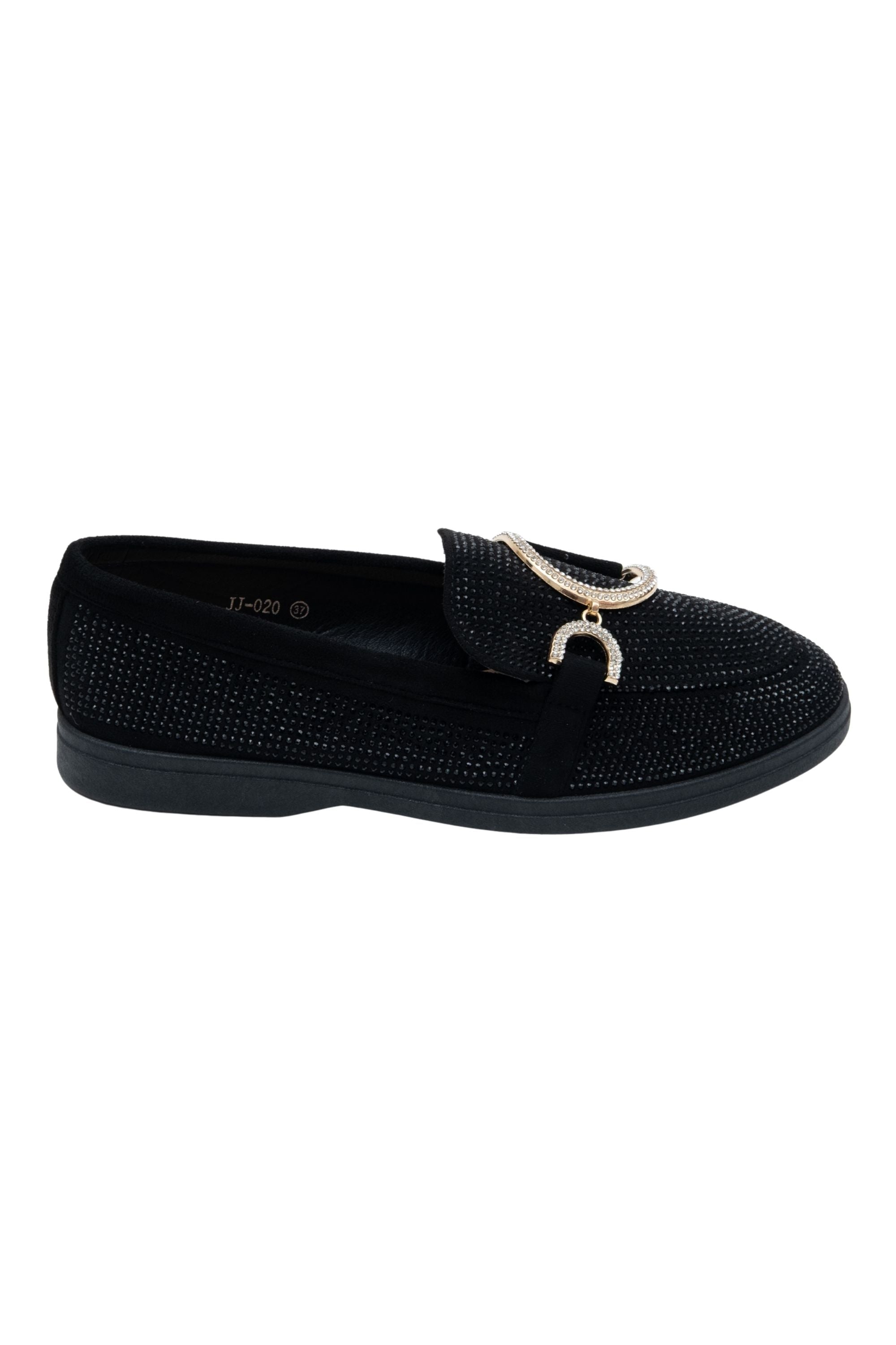 Crystal Imperial Glow Loafers Black, capturing crystal Embellished