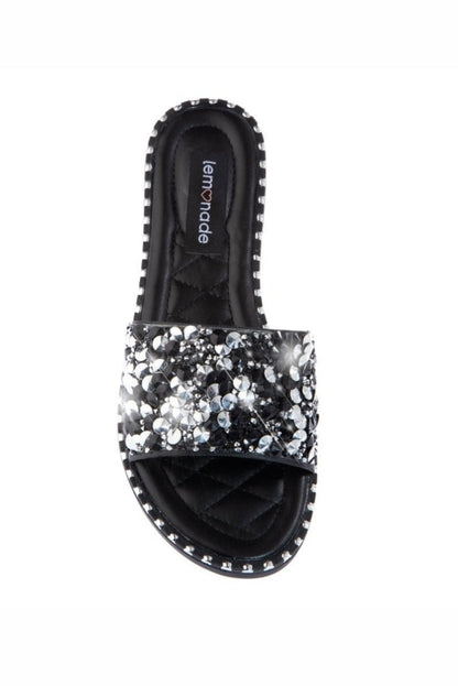 Crystal Clustered Sliders Black Diamond