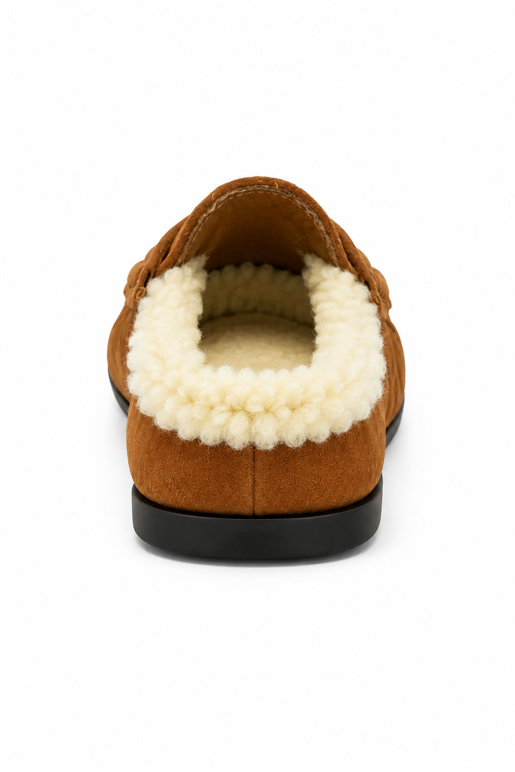 Hazel Faux Suede Moccasin Fleece-Lined Slip On Loafer Flats Camel