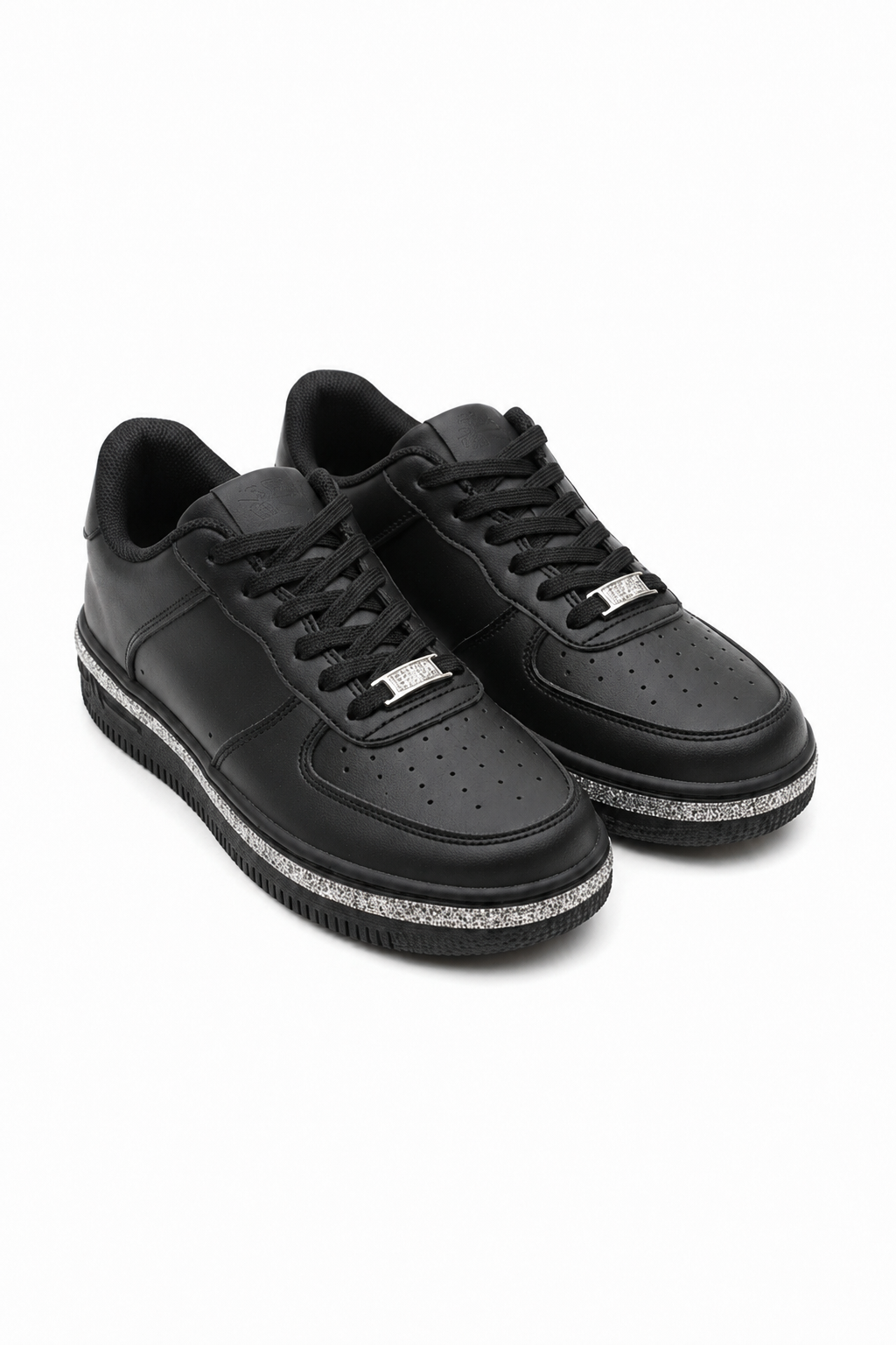 Crystal Edge Trim Trainers Black