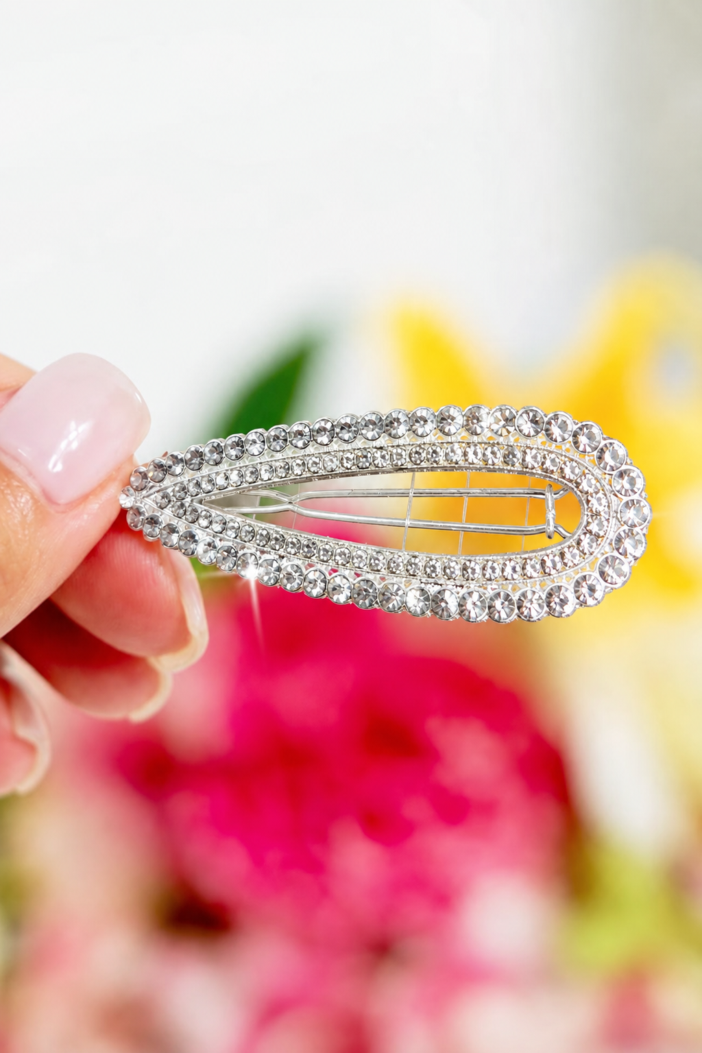 Crystal Celeste Statement Jewelled Hair Clip Silver