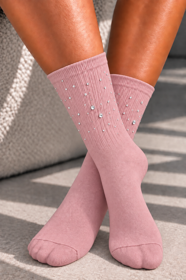 Crystal Sprinkle Socks Pink