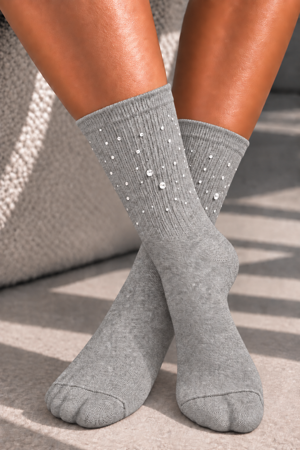 Crystal Sprinkle Socks Grey