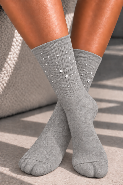 Crystal Sprinkle Socks Grey