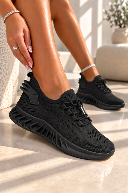 Zaya Lightweight Mesh Athleisure Trainers Black