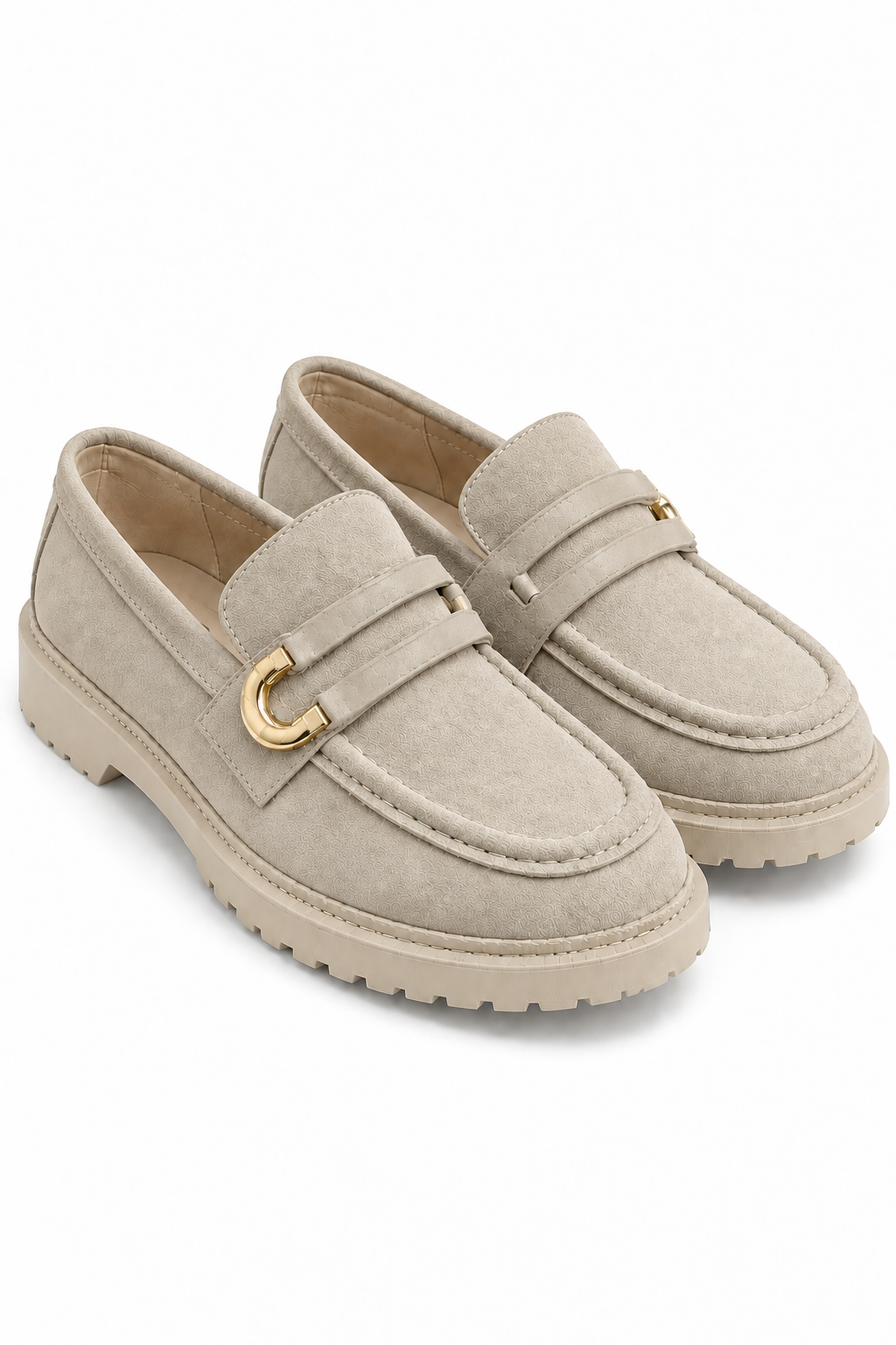 Comfort Darcy Buckle Everyday Chunky Loafers Nude