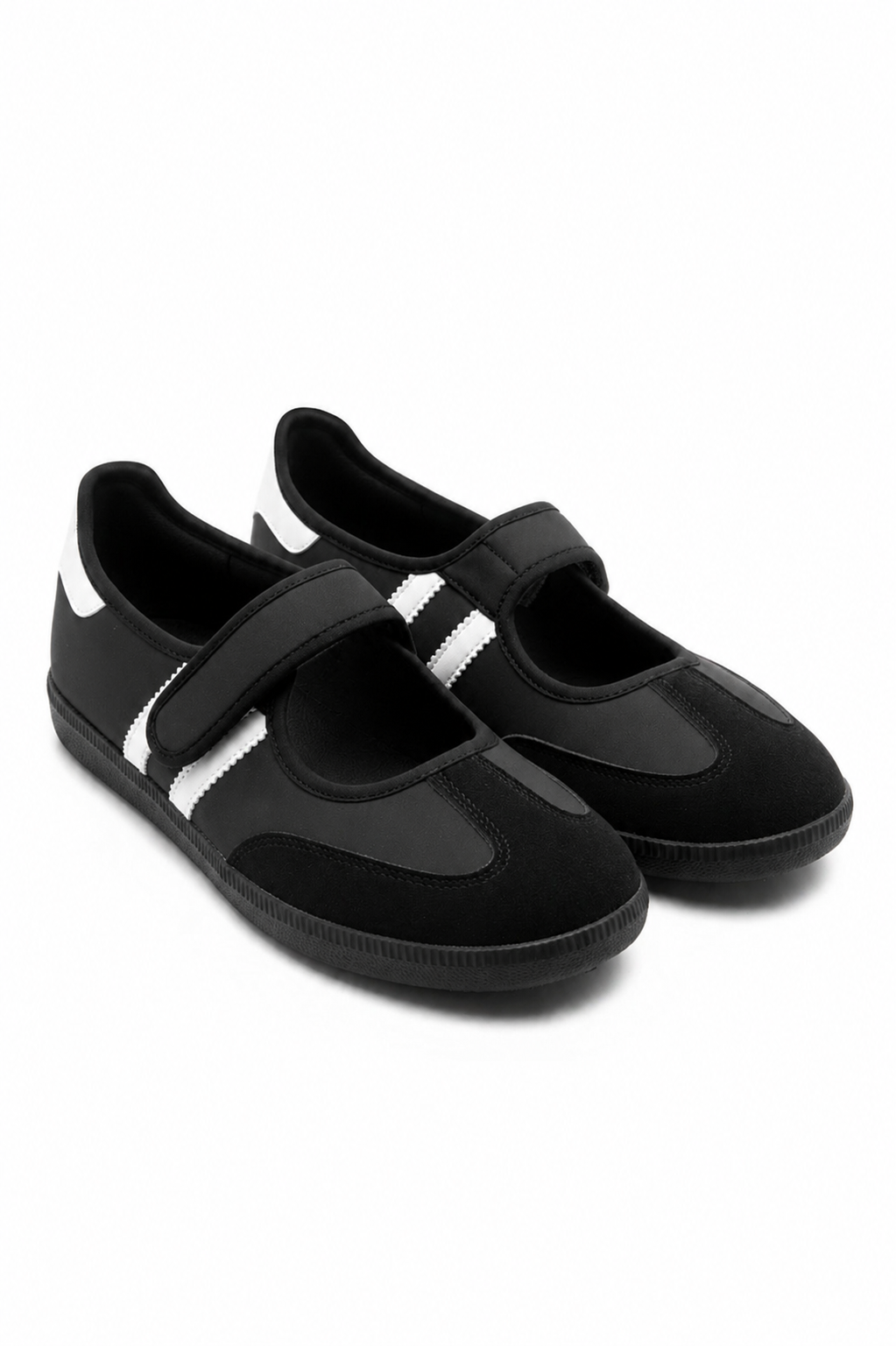 Comfort Mary Jane Padded Footbed Slip On Trainers Black