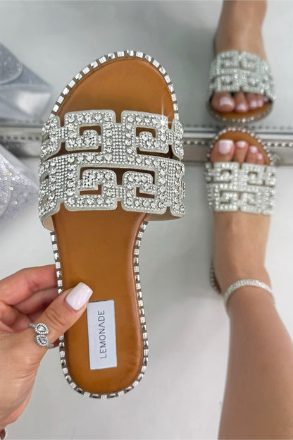 Beaded sandals with &